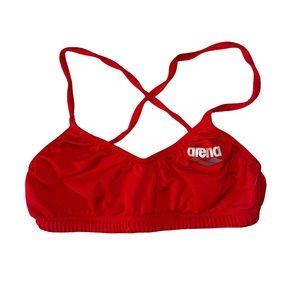 Arena Red Competition Drawstring Bikini Top - XS